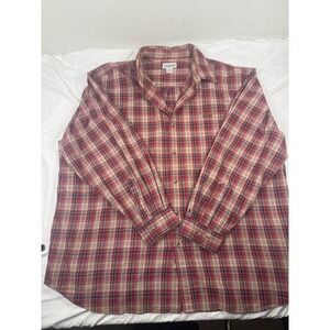 Mens carhartt Plaid Button Down Long Sleeve Shirt Casual
